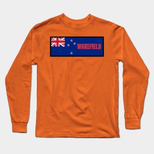 Wakefield City in New Zealand Flag Long Sleeve T-Shirt